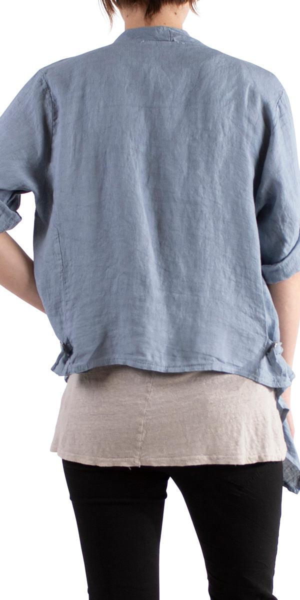 Leggera Jacket - Gigi Moda - Made in Italy # 100% Linen, adjustable, buckles, clothing for women, cuffed-sleeves, Gigi Moda, italian brand, italian clothes, Italian Fashion, Jacket, open jacket