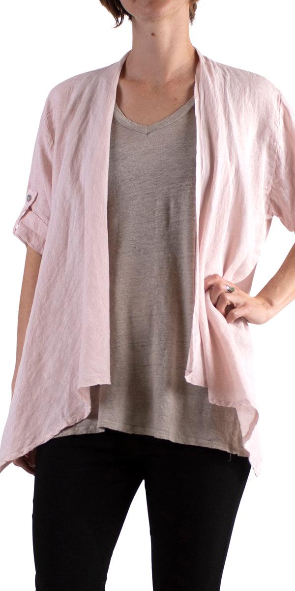 Leggera Jacket - Gigi Moda - Made in Italy # 100% Linen, adjustable, buckles, clothing for women, cuffed-sleeves, Gigi Moda, italian brand, italian clothes, Italian Fashion, Jacket, open jacket