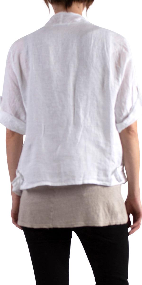 Leggera Jacket - Gigi Moda - Made in Italy # 100% Linen, adjustable, buckles, clothing for women, cuffed-sleeves, Gigi Moda, italian brand, italian clothes, Italian Fashion, Jacket, open jacket