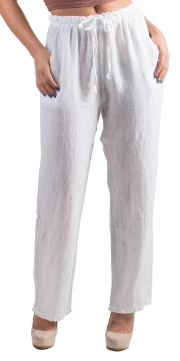 Buy East India Company Olivia - Embroidered Wide Leg Linen Pants Online |  ZALORA Malaysia