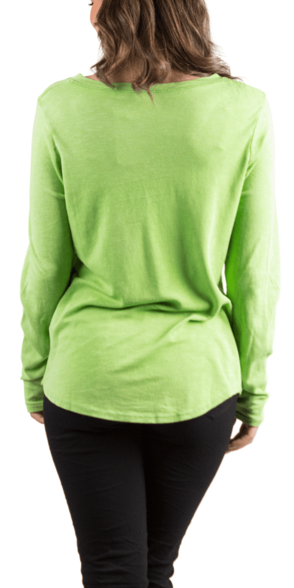 Iseppa Henley Shirt - Gigi Moda - Made in Italy # 100% Cotton, Blouse, Gigi Moda, henley, long sleeves, Made in Italy, Scoop Neck, shirt, Top, Womens Tops