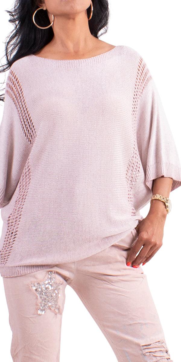 Vena Short Sleeve Sweater - Gigi Moda - Made in Italy # Knit, knit blouse, Lightweight, summer fashion