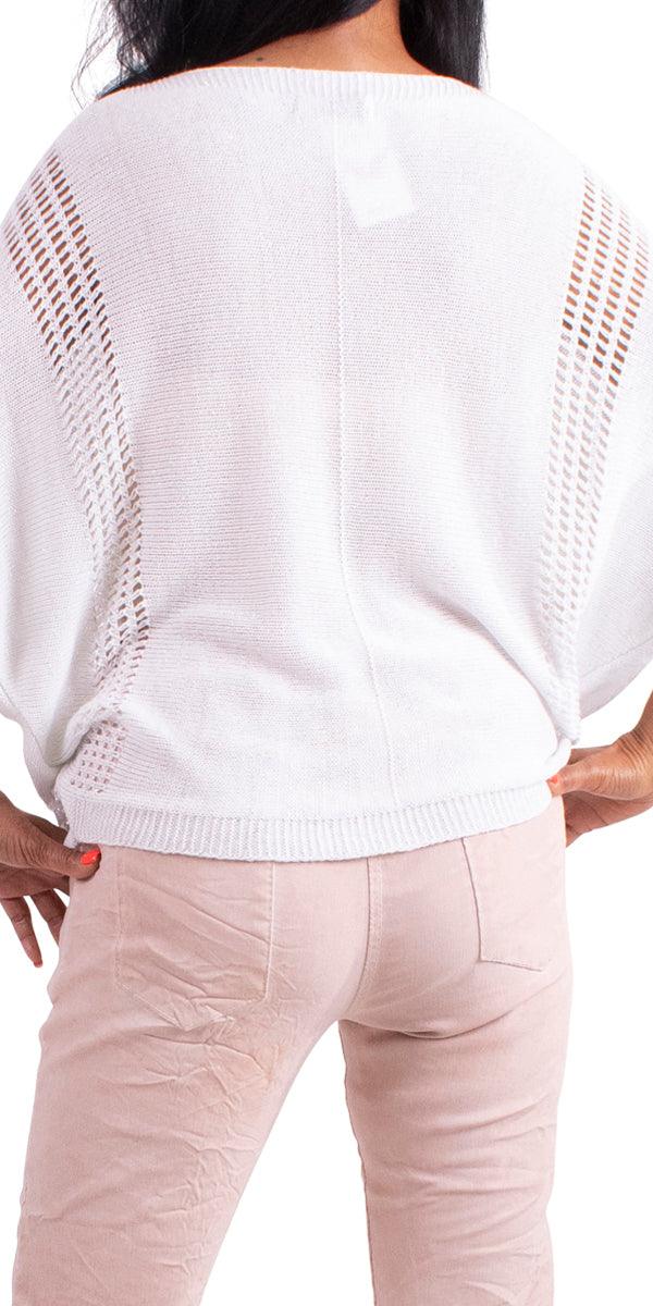Vena Short Sleeve Sweater - Gigi Moda - Made in Italy # Knit, knit blouse, Lightweight, summer fashion