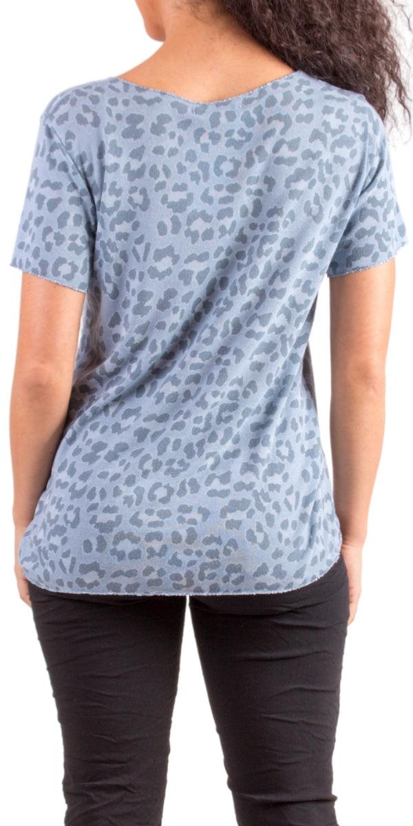 Apuma Leopard Top - Gigi Moda - Made in Italy # Blouse, Gigi Moda, italian top, leopard print, Made in Italy, one size, OS, spring, summer, Top, viscose, washable