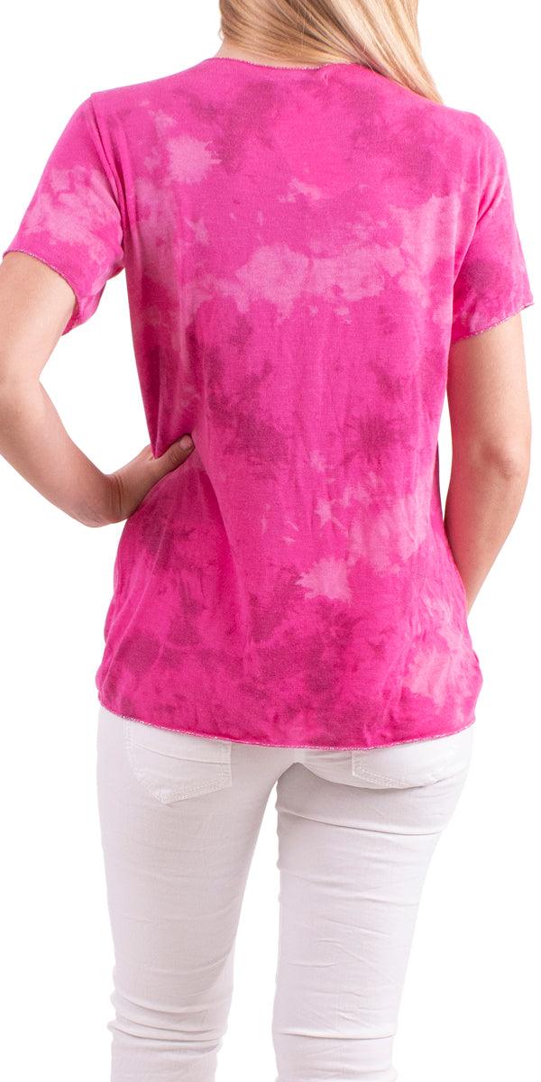 Apuma Tie Dye Top - Gigi Moda - Made in Italy # free shipping, Gigi Moda, italian top, Made in Italy, OS, resort wear, short sleeve, summer, Tie Dye, Top, washable