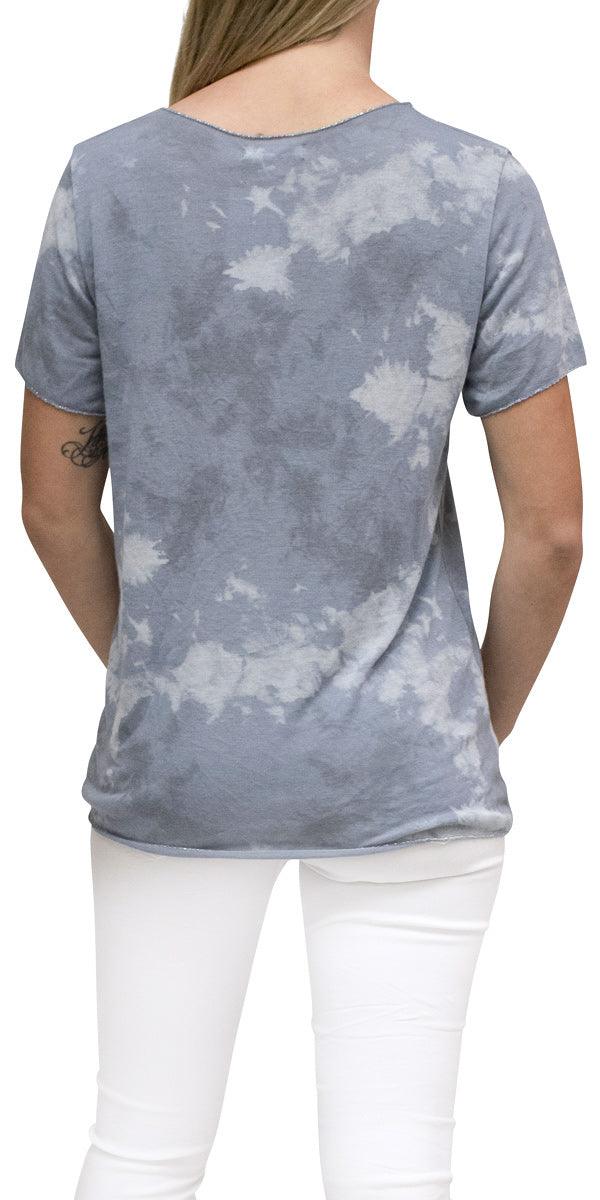 Apuma Tie Dye Top - Gigi Moda - Made in Italy # free shipping, Gigi Moda, italian top, Made in Italy, OS, resort wear, short sleeve, summer, Tie Dye, Top, washable