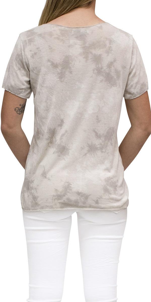 Apuma Tie Dye Top - Gigi Moda - Made in Italy # free shipping, Gigi Moda, italian top, Made in Italy, OS, resort wear, short sleeve, summer, Tie Dye, Top, washable