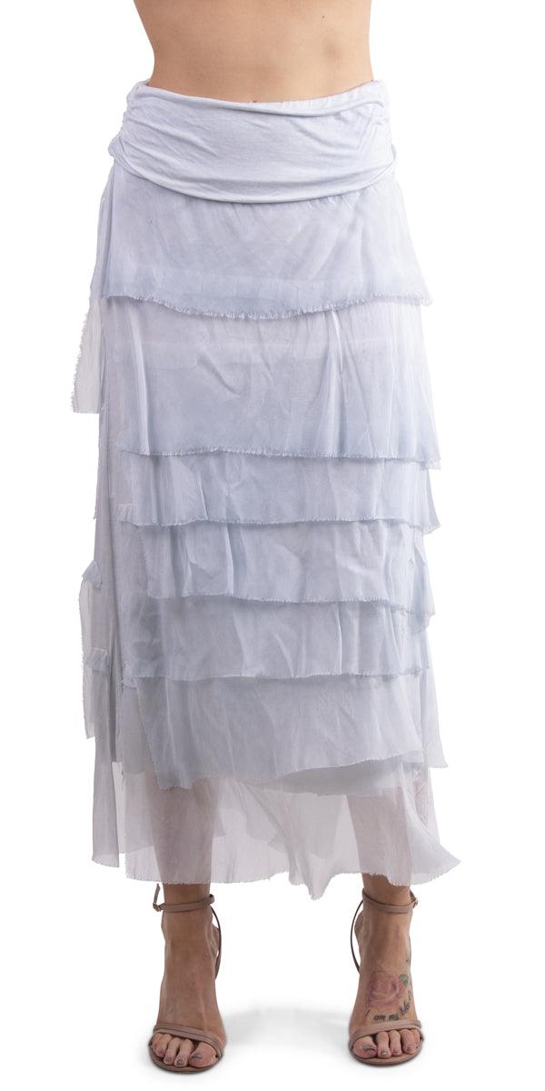 Siena Maxi Skirt - Gigi Moda - Made in Italy # 8601, Free Shipping, Gigi Moda, Made in Italy, OS, Ruffle, Silk