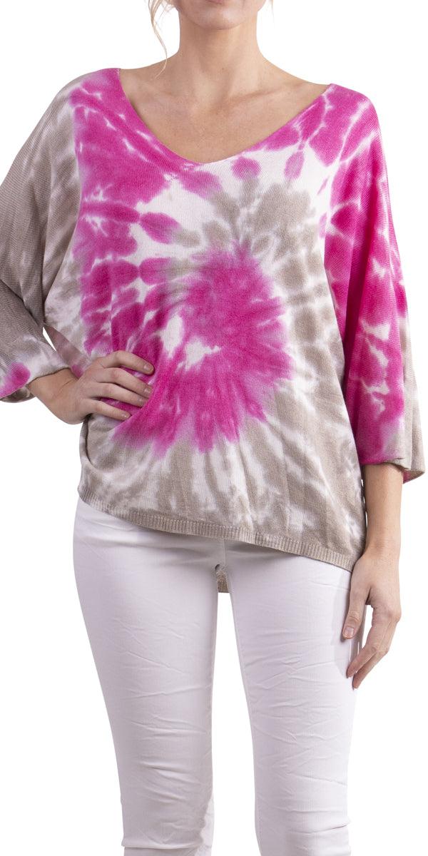 GIGI MODA Ultra Soft Women's Petunia on sale Tie Dye Knit Sweater Womens Oversized Top