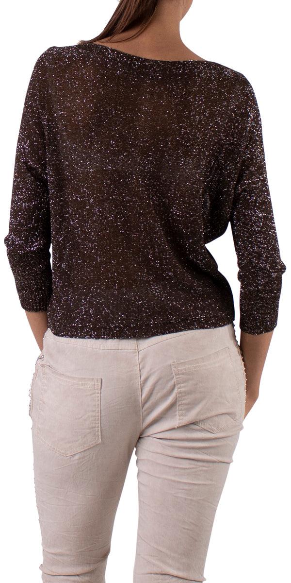 Aliocha Sparkle Light Knit - Gigi Moda - Made in Italy # Black, Comfortable fit, made in italy, Navy, Sweater, Womens Clothing, Womens Tops