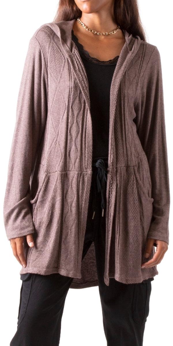 Contessa Knit Cardigan - Gigi Moda - Made in Italy # Cardigan, coats, comforatable fit, Gigi Moda, Hooded Knit, hoodie, Jackets, Knit, Knit Cardigan, knit hoodie, made in italy, shop gigi moda, womans clothing
