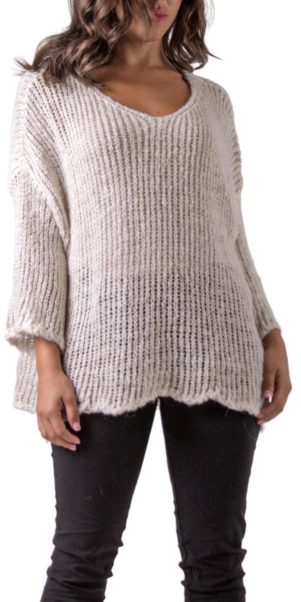 Ampio Knit Sweater - Gigi Moda - Made in Italy # fall, gigi moda, golden flecks, Knit, knit sweater, made in italy, one size, Sweater, winter