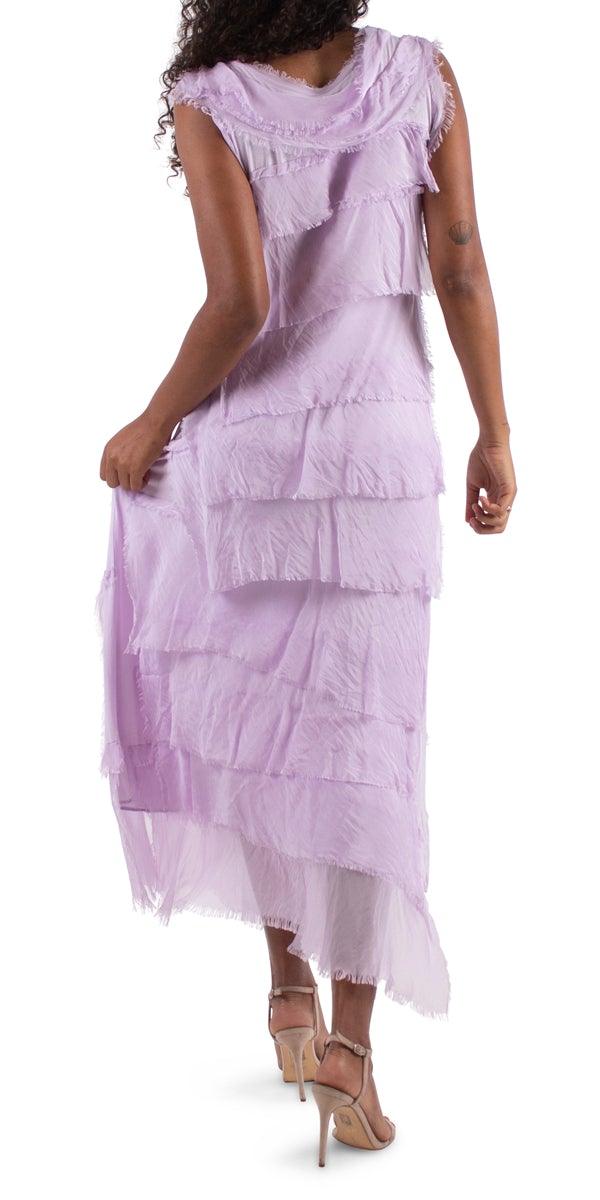 Siena Maxi Dress - Gigi Moda - Made in Italy # 100% Silk, Dress, Gigi Moda, Made in Italy, Maxi Dress, MOB DRESS, MOG DRESS, MOTHER OF GROOM DRESS, MOTHER OF THE BRIDE DRESS, one size, OS, Ruffle, ruffle dress, ruffled hem, RUFFLED DRESS, ruffles, Silk, Sleeveless, Tier Ruffle, tiered ruffle