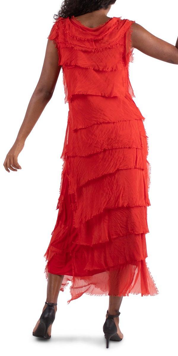 gigi sleeveless long ruffle dress Gigi Fringe Sleeveless Maxi Dress Black / XS by Sugarlips