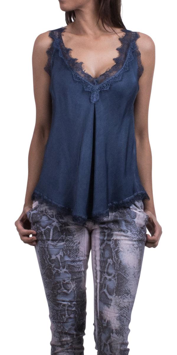 Demi Cami - Gigi Moda - Made in Italy # Blouse, Cami, DEEP V-NECK, free shipping, Gigi Moda, italian top, Made in Italy, OS, resort, resort wear, Top