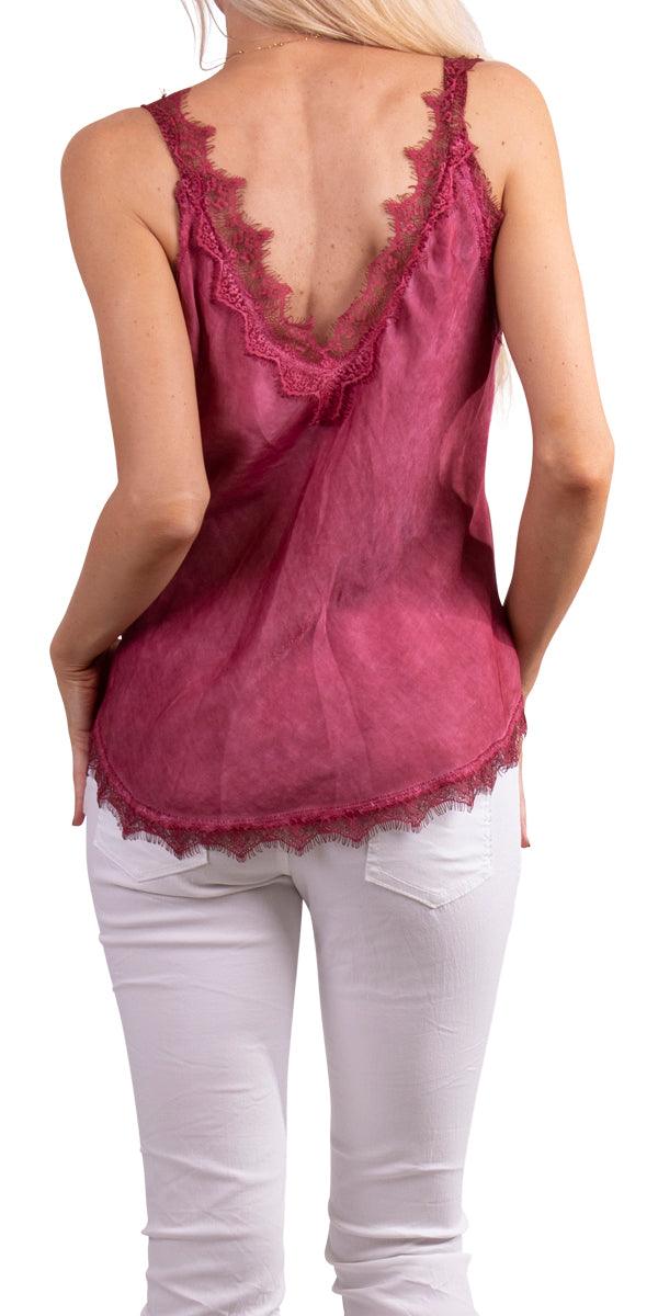 Demi Cami - Gigi Moda - Made in Italy # Blouse, Cami, DEEP V-NECK, free shipping, Gigi Moda, italian top, Made in Italy, OS, resort, resort wear, Top