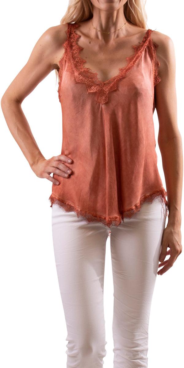 Demi Cami - Gigi Moda - Made in Italy # Blouse, Cami, DEEP V-NECK, free shipping, Gigi Moda, italian top, Made in Italy, OS, resort, resort wear, Top