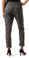 Franca Cheetah Print Pant - Shop Gigi Moda - Made in Italy # animal print, cheetah print, Cropped pants, drawstring, Gigi Moda, lightweight, made in italy, pockets, stretch, Tie waist
