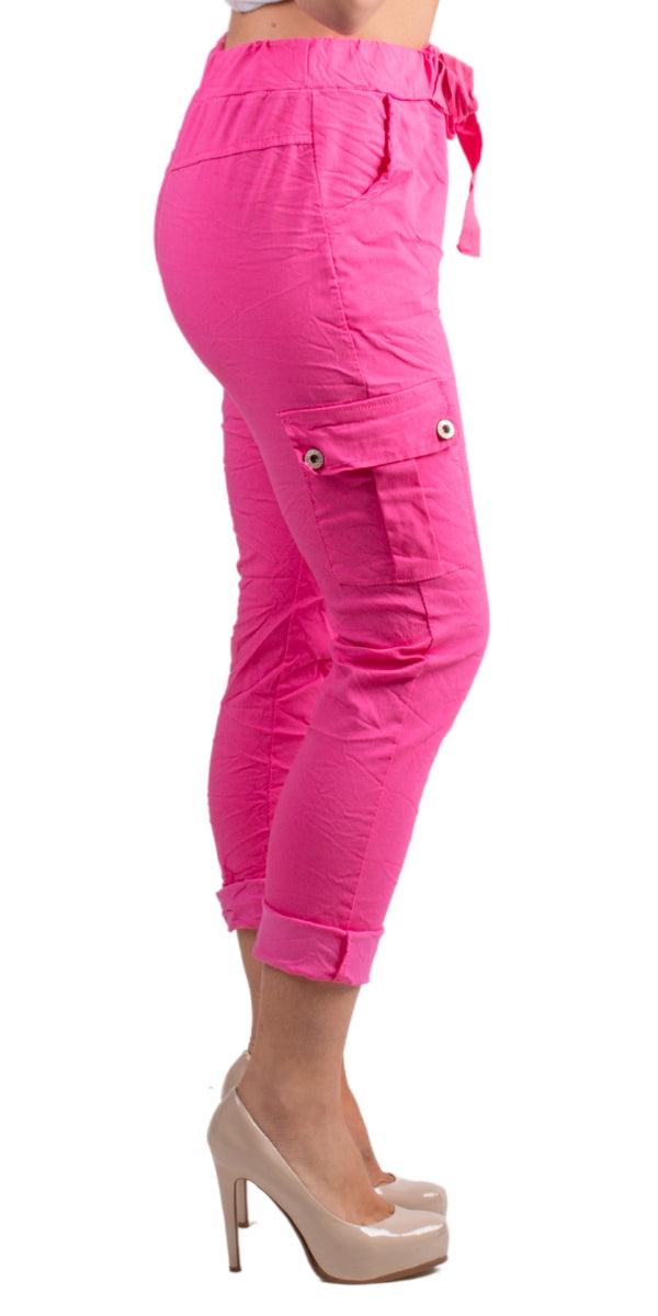 Tie-Waist Cargo Pants - Gigi Moda - Made in Italy # cargo pant, cargo pants, COMFY PANTS, drawstring pant, drawstring pants, front pockets, Gigi Moda, italian pants, Made in Italy, Pockets, shop gigi moda, Tie waist