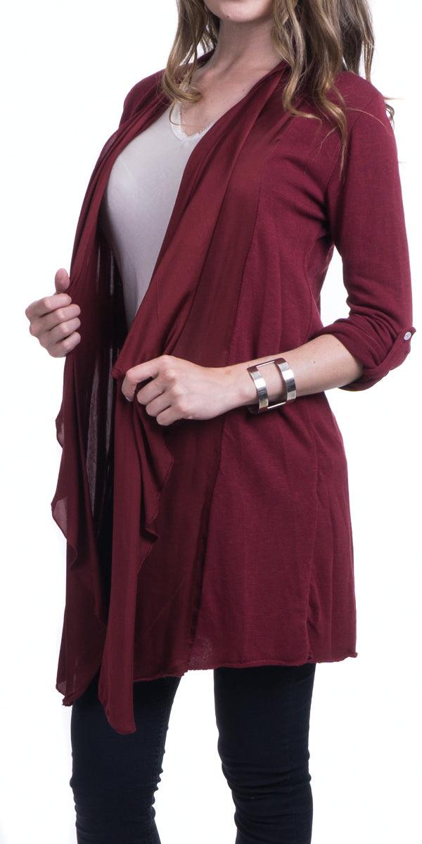 Gabriella Cardigan - Gigi Moda - Made in Italy # 100% Silk, boutique, california, Cardigan, Drape, gigi moda, italian, Jacket, Made in Italy, open, OS, shop gigi moda, shop online, Silk, womens fashion