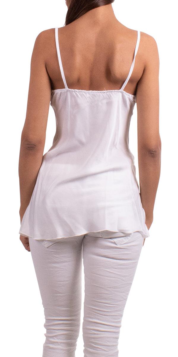 Carlotta Satin Top - Gigi Moda - Made in Italy # free shipping, Gigi Moda, Made in Italy, OS, resort, resort wear, satin, sleeveless, Spaghetti Strap, top, underneath top