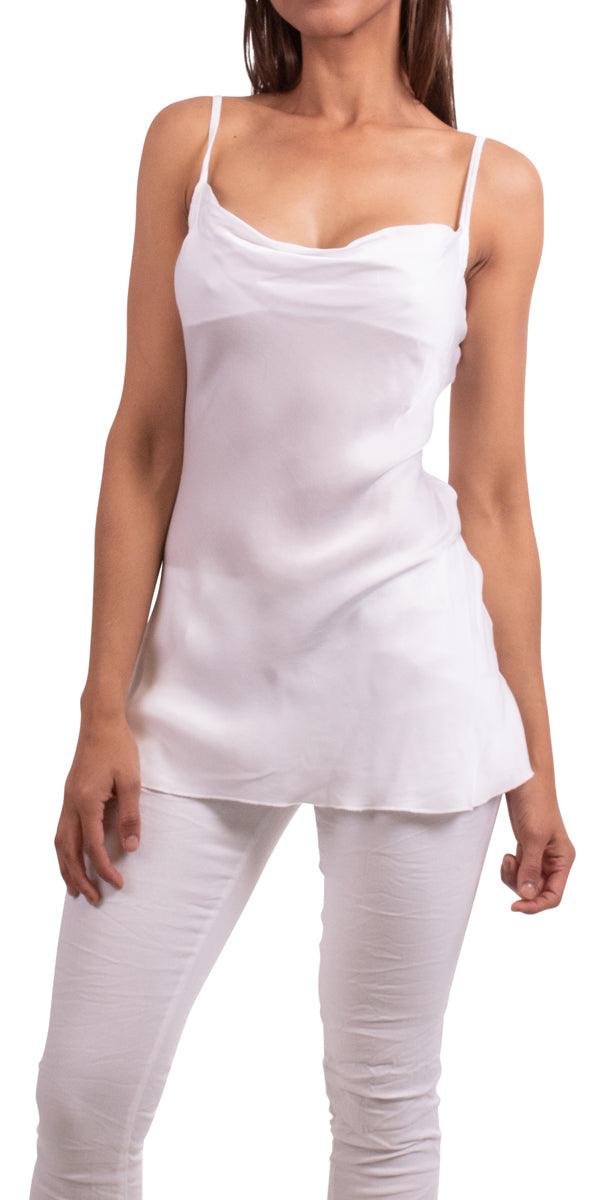 Carlotta Satin Top - Gigi Moda - Made in Italy # free shipping, Gigi Moda, Made in Italy, OS, resort, resort wear, satin, sleeveless, Spaghetti Strap, top, underneath top