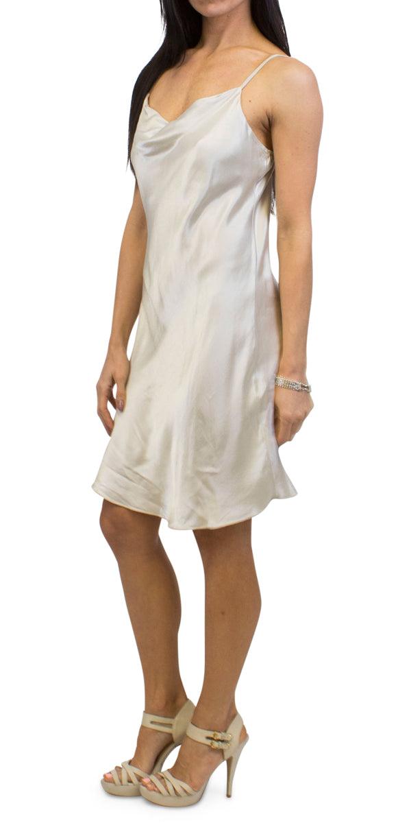 Madonna Satin Dress - Gigi Moda - Made in Italy # 21541, Adjustable, adjustable straps, black, classic, classy, cream, Date Night, Dress, gigi moda, made in italy, one size, Satin, small, Spaghetti, spring, Strap, Straps, summer, underneath, viscose, white