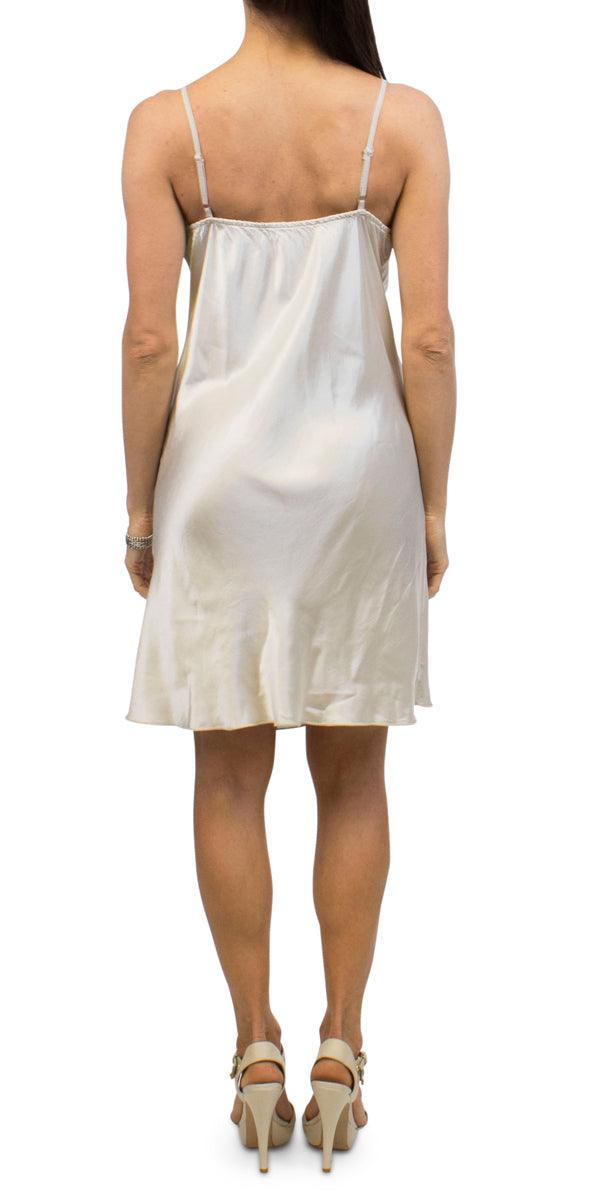 Madonna Satin Dress - Gigi Moda - Made in Italy # 21541, Adjustable, adjustable straps, black, classic, classy, cream, Date Night, Dress, gigi moda, made in italy, one size, Satin, small, Spaghetti, spring, Strap, Straps, summer, underneath, viscose, white