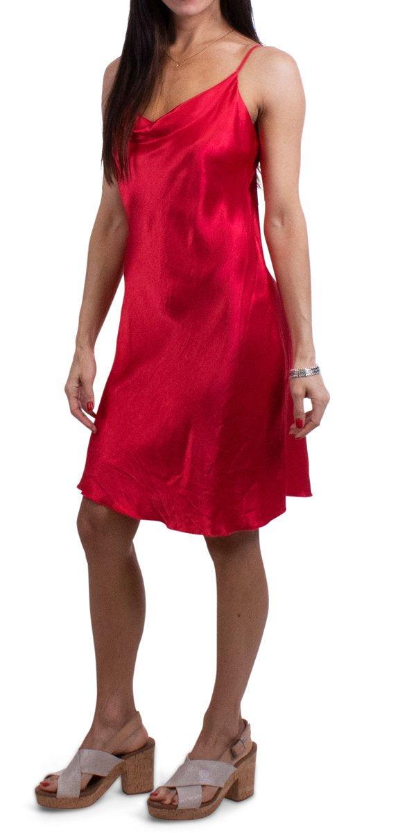 Madonna Satin Dress - Gigi Moda - Made in Italy # 21541, Adjustable, adjustable straps, black, classic, classy, cream, Date Night, Dress, gigi moda, made in italy, one size, Satin, small, Spaghetti, spring, Strap, Straps, summer, underneath, viscose, white