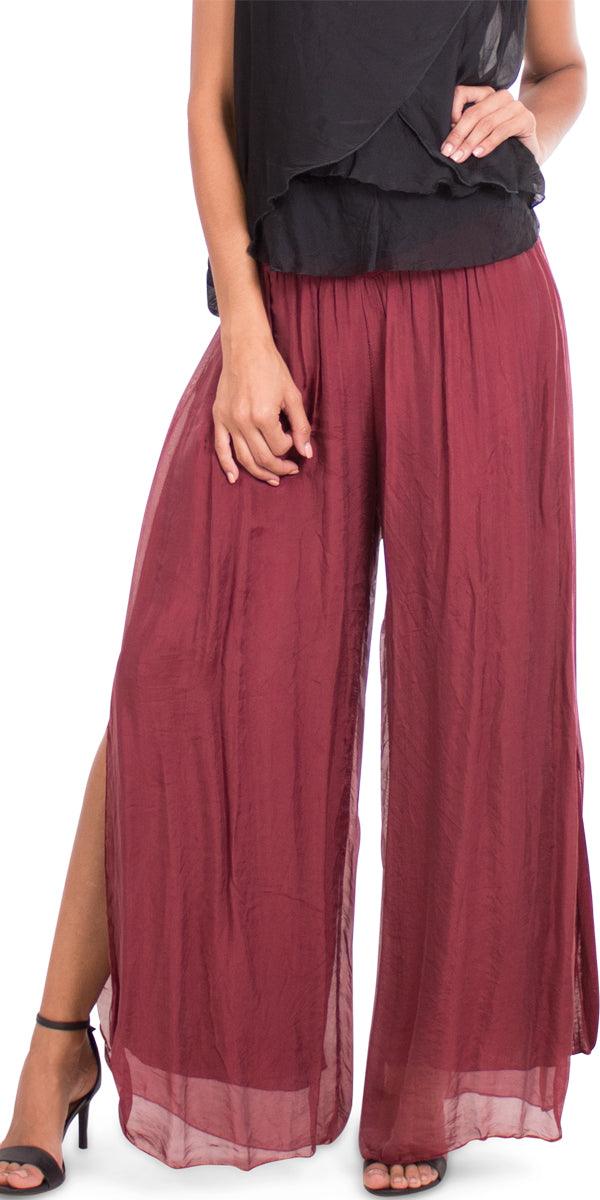 Jasmin Slit Pant - Shop Gigi Moda - Made in Italy