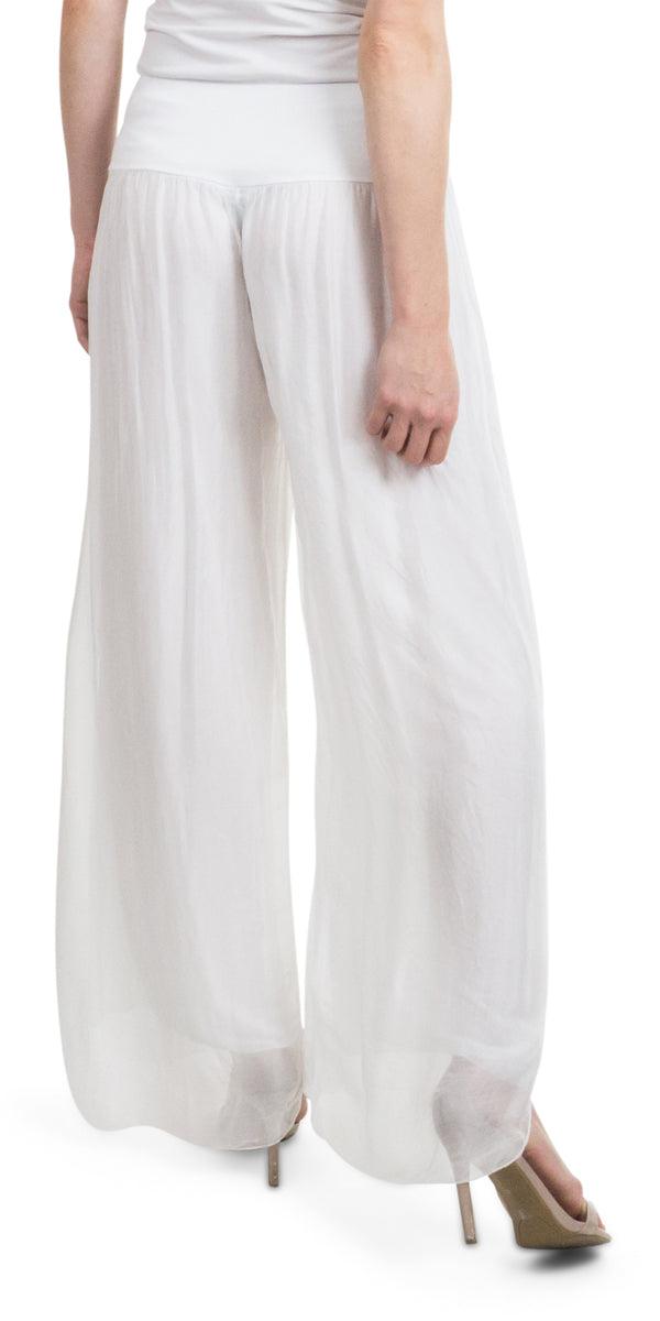 Jasmin Slit Pant - Gigi Moda - Made in Italy # fall, free shipping, Made in Italy, OS, resort, resort wear, Silk, Slit, spring, summer, winter