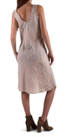 Marasusa Linen Dress - Shop Gigi Moda - Made in Italy # 100% Linen, Dress, dresses, Gigi Moda, Linen, linen dress, made in italy, one size, OS, ruffled v neck, Sleeveless, spring, summer, V-Neck