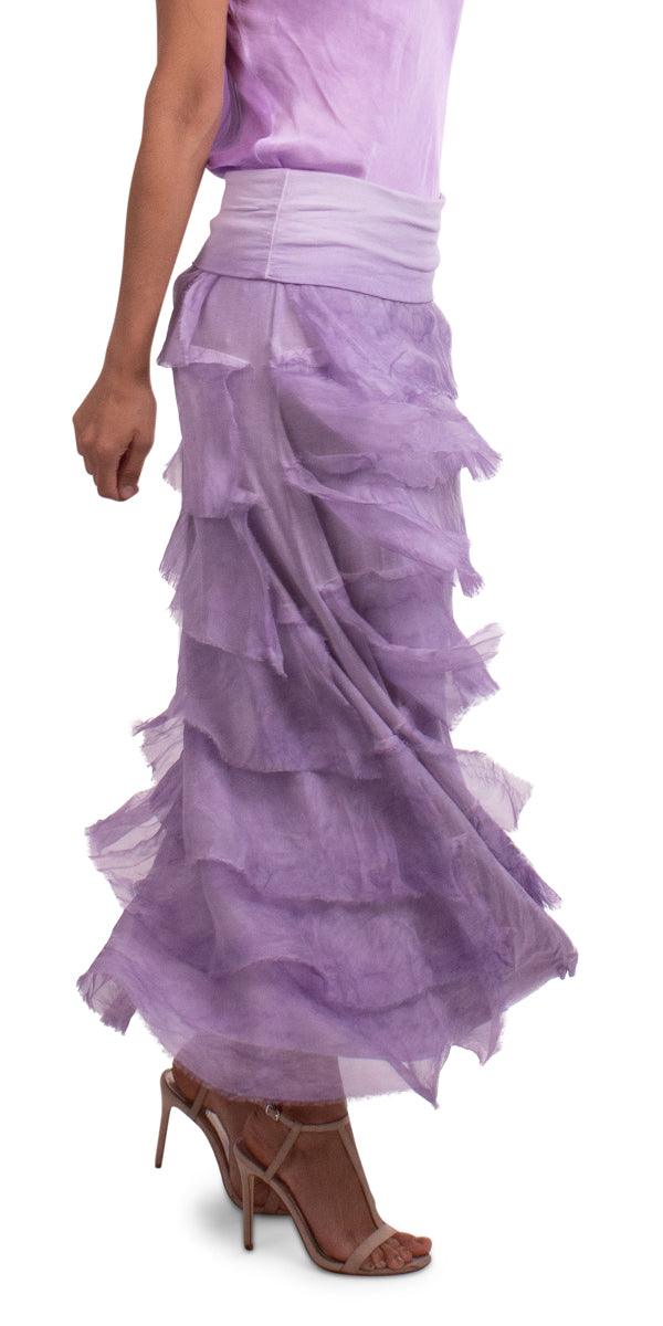 Siena Maxi Skirt - Gigi Moda - Made in Italy # 8601, Free Shipping, Gigi Moda, Made in Italy, OS, Ruffle, Silk