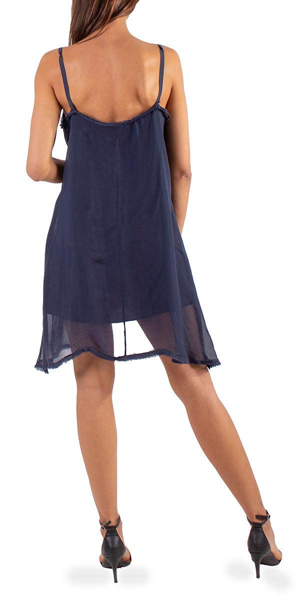 Dara Spaghetti Strap Dress - Gigi Moda - Made in Italy # 100% Silk, Dress, new, resort wear, Silk, Sleeveless, summer