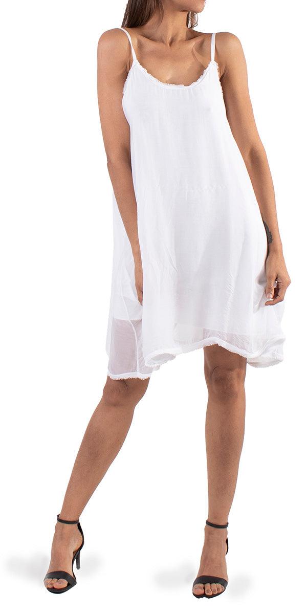 Dara Spaghetti Strap Dress - Gigi Moda - Made in Italy # 100% Silk, Dress, new, resort wear, Silk, Sleeveless, summer