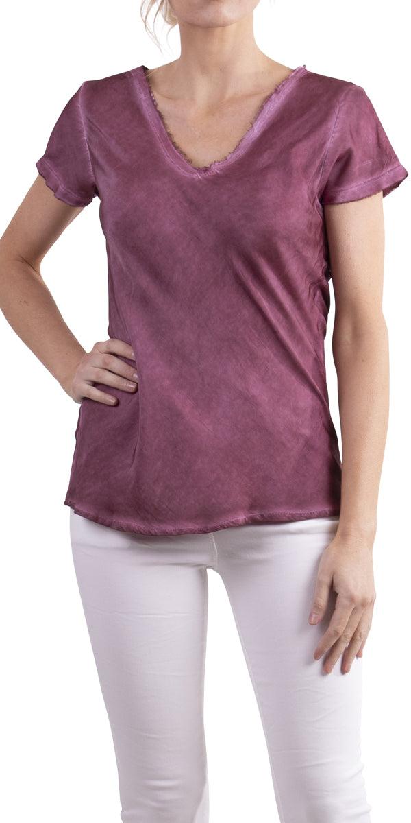 Maglietta Tee - Gigi Moda - Made in Italy # 2511, cotton, free shipping, Made in Italy, silk, TEE, Top, v-neck tee
