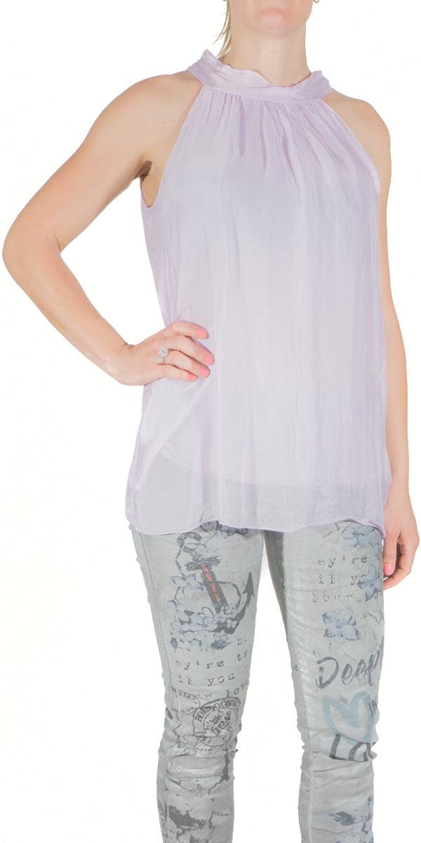 Nadia Nodo Top - Gigi Moda - Made in Italy # 100% Silk, Gigi Moda, Halter, Made in Italy, OS, Silk, Top