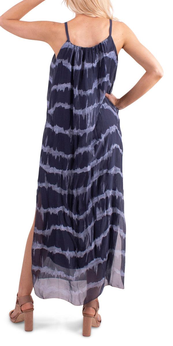 Venus Tie Dye Silk Dress - Shop Gigi Moda - Made in Italy # 100% Silk, Dress, Made in Italy, resort wear, Silk, Sleeveless, spring, summer