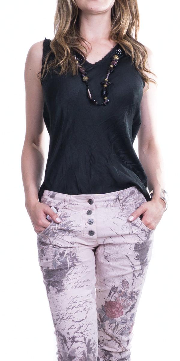 Maglietta Tank - Gigi Moda - Made in Italy # Gigi Moda, hand wash, italian top, Made in Italy, OS, Silk, tank, Top, washable