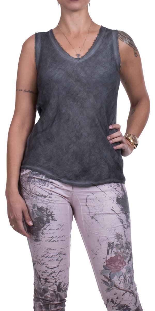 Maglietta Tank - Gigi Moda - Made in Italy # Gigi Moda, hand wash, italian top, Made in Italy, OS, Silk, tank, Top, washable