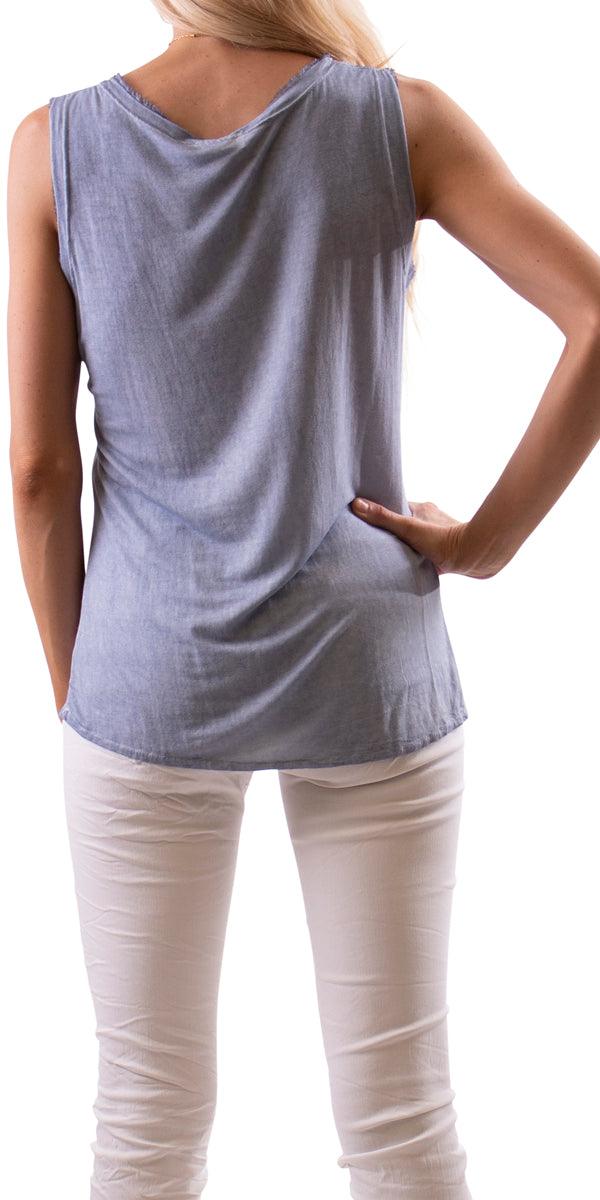 Maglietta Tank - Gigi Moda - Made in Italy # Gigi Moda, hand wash, italian top, Made in Italy, OS, Silk, tank, Top, washable