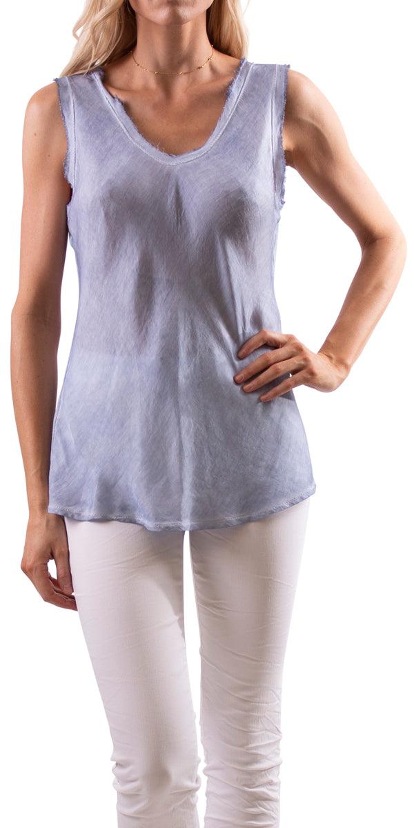 Maglietta Tank - Gigi Moda - Made in Italy # Gigi Moda, hand wash, italian top, Made in Italy, OS, Silk, tank, Top, washable