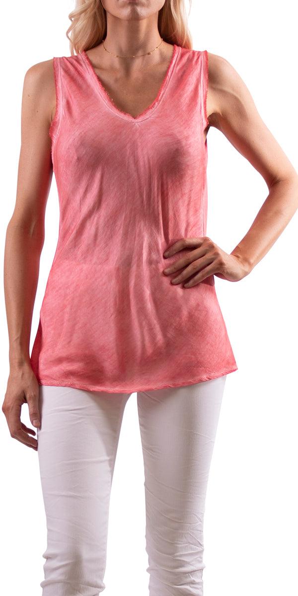 Maglietta Tank - Gigi Moda - Made in Italy # Gigi Moda, hand wash, italian top, Made in Italy, OS, Silk, tank, Top, washable