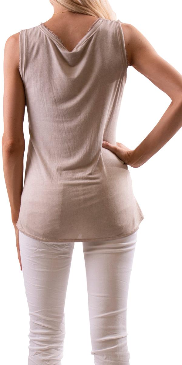 Maglietta Tank - Gigi Moda - Made in Italy # Gigi Moda, hand wash, italian top, Made in Italy, OS, Silk, tank, Top, washable