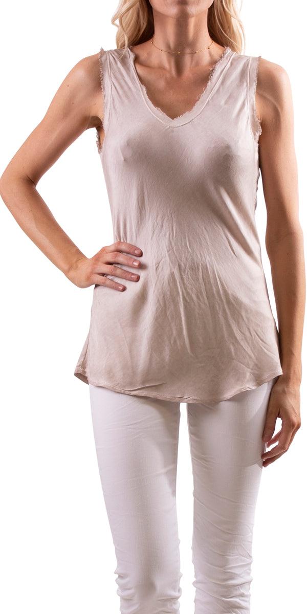 Maglietta Tank - Gigi Moda - Made in Italy # Gigi Moda, hand wash, italian top, Made in Italy, OS, Silk, tank, Top, washable