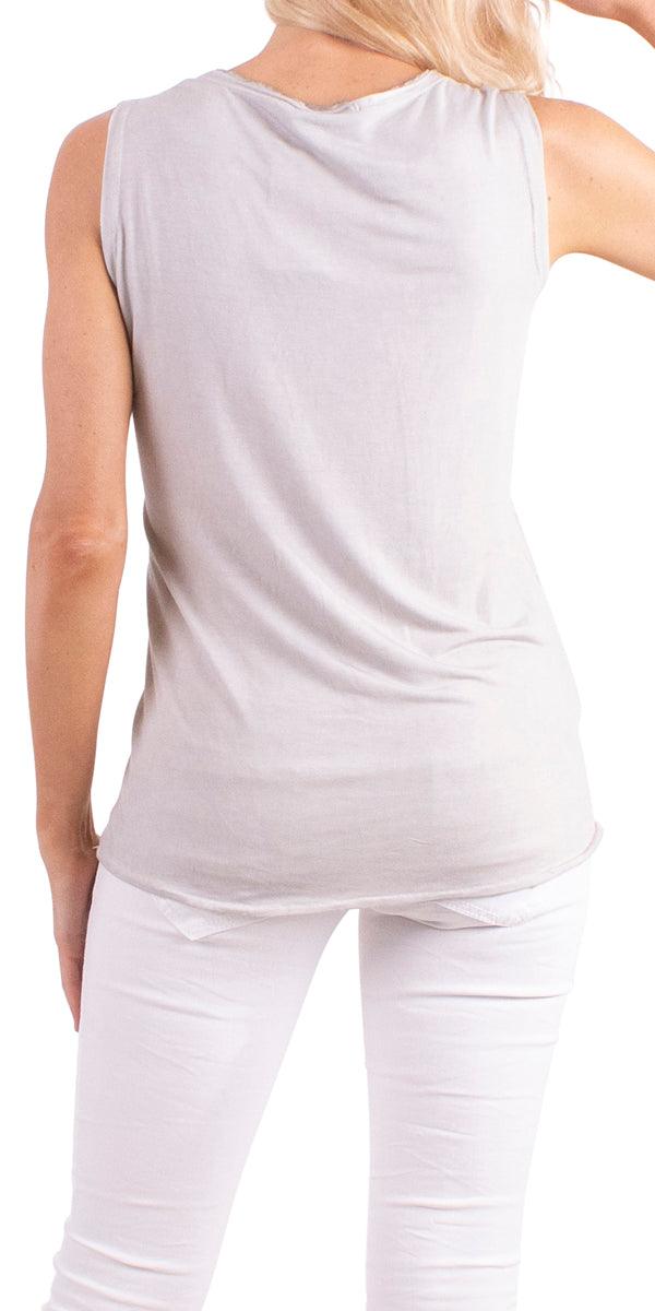 Maglietta Tank - Gigi Moda - Made in Italy # Gigi Moda, hand wash, italian top, Made in Italy, OS, Silk, tank, Top, washable