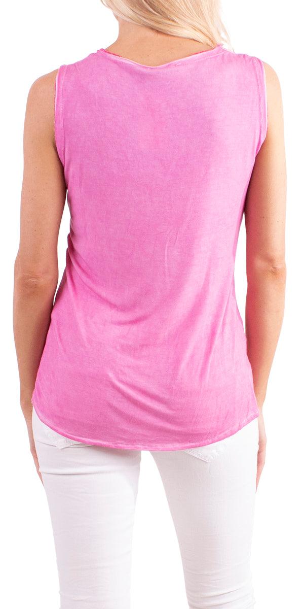 Maglietta Tank - Gigi Moda - Made in Italy # Gigi Moda, hand wash, italian top, Made in Italy, OS, Silk, tank, Top, washable