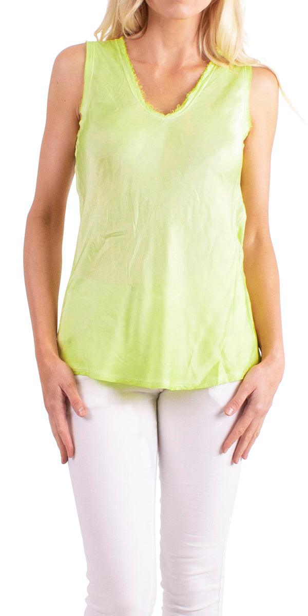 Maglietta Tank - Gigi Moda - Made in Italy # Gigi Moda, hand wash, italian top, Made in Italy, OS, Silk, tank, Top, washable