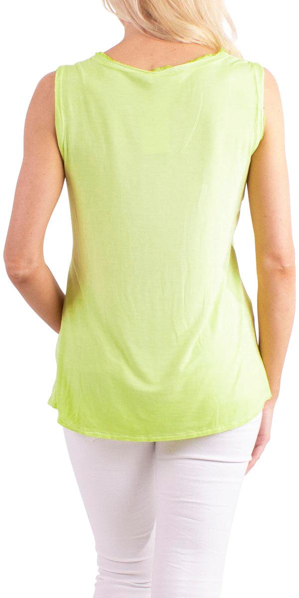 Maglietta Tank - Gigi Moda - Made in Italy # Gigi Moda, hand wash, italian top, Made in Italy, OS, Silk, tank, Top, washable