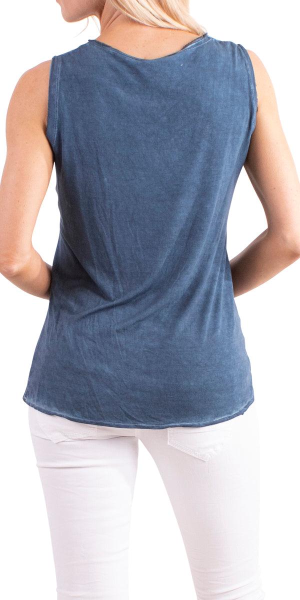 Maglietta Tank - Gigi Moda - Made in Italy # Gigi Moda, hand wash, italian top, Made in Italy, OS, Silk, tank, Top, washable